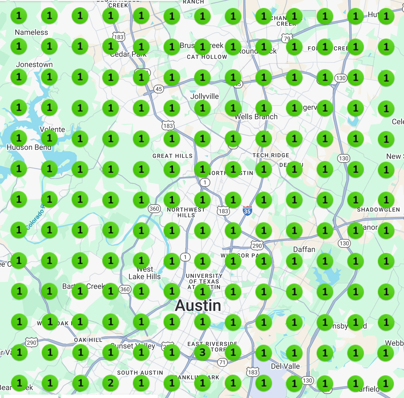 Local SEO results for Austin businesses